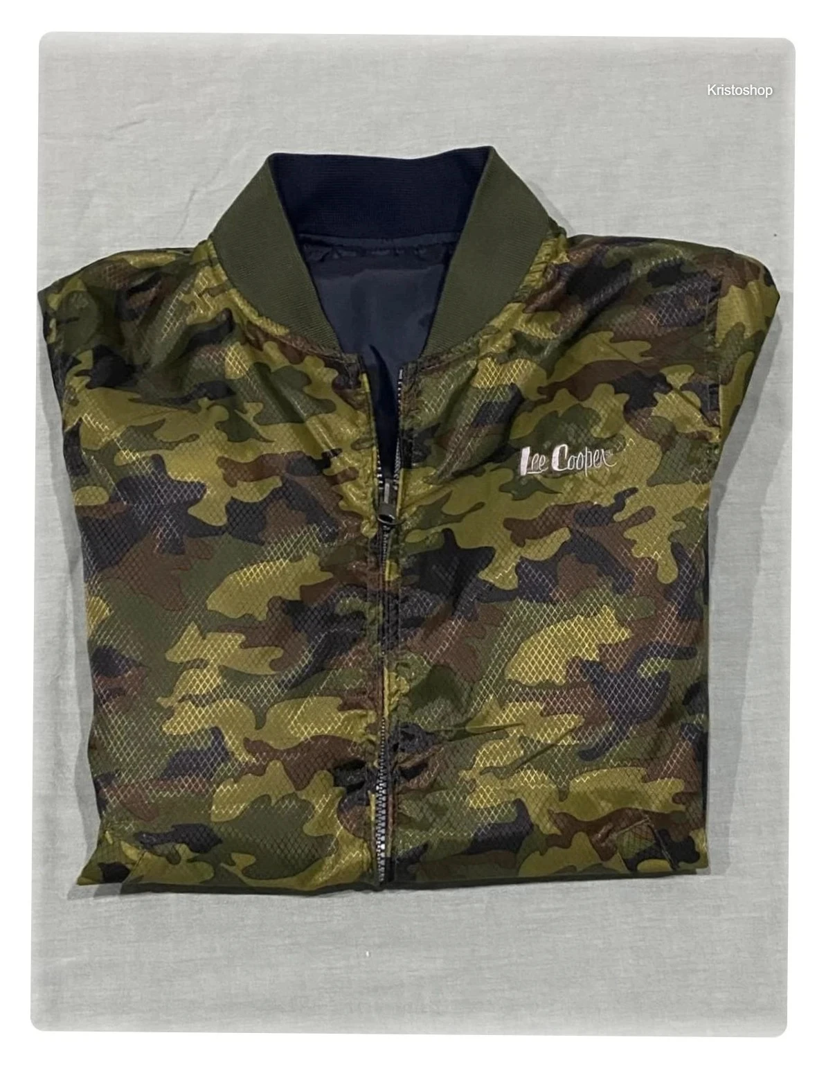 Chaqueta 2-en-1 Lee Cooper Reversible negra y camuflaje Fullzip Crewneck Talla XS – photo 13